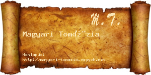 Magyari Tomázia névjegykártya